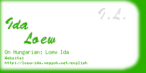 ida loew business card
